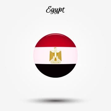 Flag of Egypt icon Stock Illustration