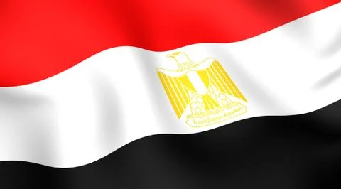 Flag of egypt Stock Illustration