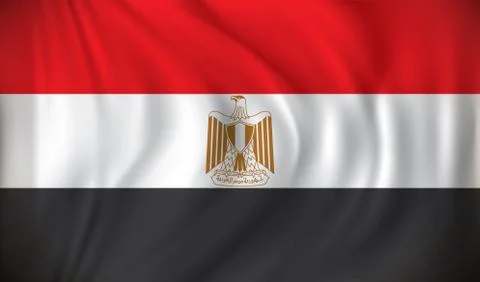 Flag of Egypt Stock Illustration
