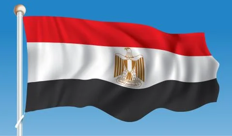 Flag of Egypt Stock Illustration