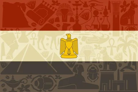 Flag of Egypt Stock Illustration