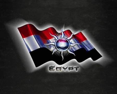 Flag Egypt quality designer flag Stock Illustration