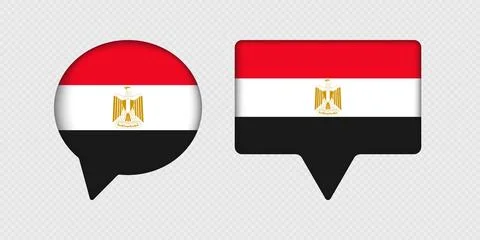 Flag of Egypt in speech bubble. Illustrazione stock