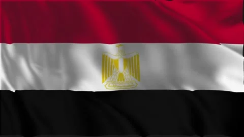Flag of Egypt waving slowly Stock-Footage 336222302