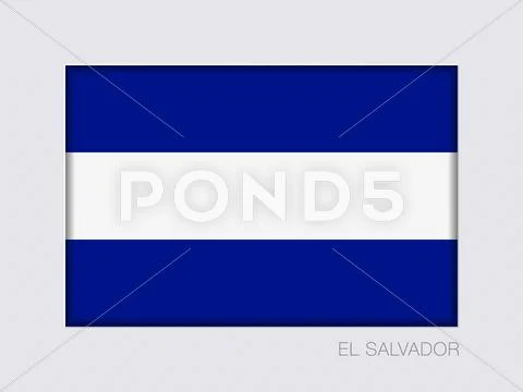 Flag of El Salvador. Rectangular Official Flag with Proportion 2:3 Stock Illustration