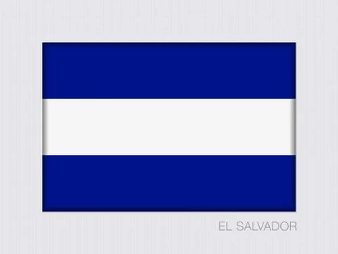 Flag of El Salvador. Rectangular Official Flag with Proportion 2:3 스톡 일러스트