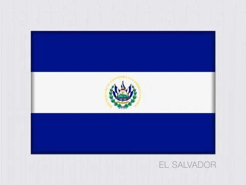 Flag of El Salvador. Rectangular Official Flag with Proportion 2:3 스톡 일러스트