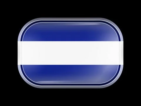 Flag of El Salvador. Rectangular Shape with Rounded Corners Stock Illustration