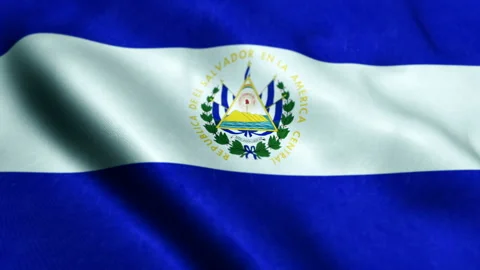 Flag of El Salvador - Seamless loop Stock Footage 219004550