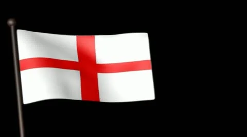Flag England 23.976fps Stock Footage 21362101