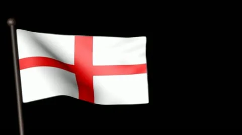 Flag England 29.976fps Stock Footage 21424464