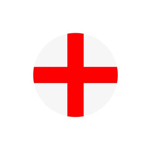 The flag of England in a circle Stock Illustration