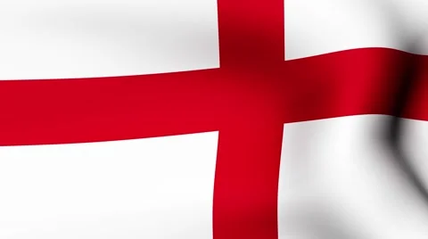 Flag of England, fluttering in the wind. 3D rendering. Looping video. Video stock 64898080