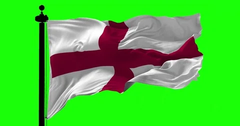 Flag of England on Green Видео 76114660