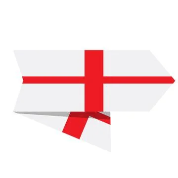 Flag of England on a label Ilustração Stock