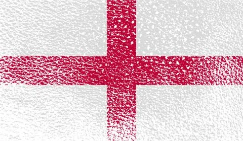 Flag of England with old texture. Vector Stock Illustration