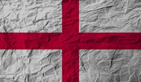 Flag of England with old texture. Vector Stock Illustration