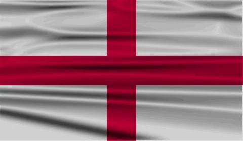 Flag of England with old texture. Vector Stock Illustration