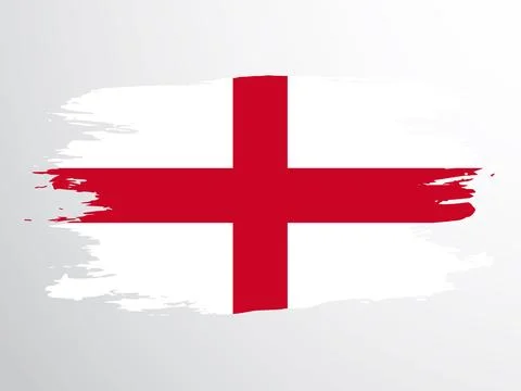 Flag of England painted with a brush Stock Illustration