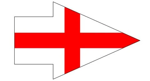 Flag of England Pointer Arrow Stock Illustration