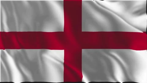 Flag of England waving slowly Stock Footage 334459492
