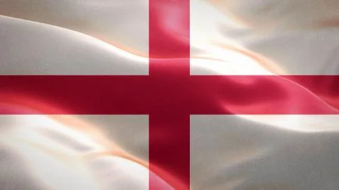 Flag of England waving in the wind. 3D Waving flag design. Stock Illustration