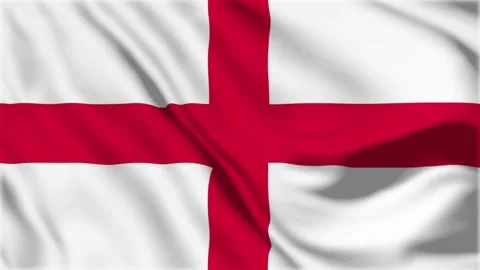 The Flag of England Waving in the Wind Stock-Footage 334572326