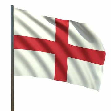 Flag of england on a white background 3d-rendering 스톡 일러스트