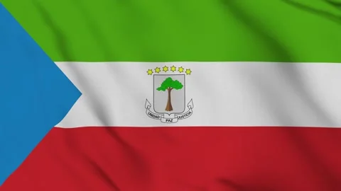 Flag of Equatorial Guinea – 4K Seamless Loop of the African Nation’s Banner Stock Footage 309313238