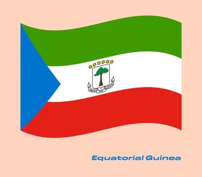 Flag Of Equatorial Guinea, Equatorial Guinea flag, National flag of Equator.. Stock Illustration