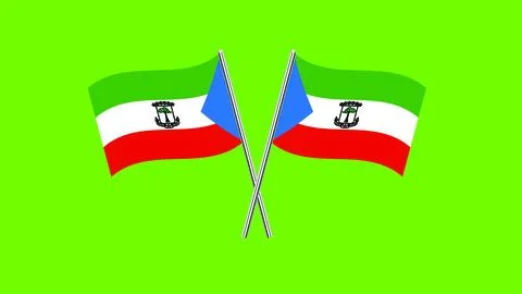 Flag Of Equatorial Guinea, Equatorial Guinea flag, National flag of Equator.. Stock Illustration