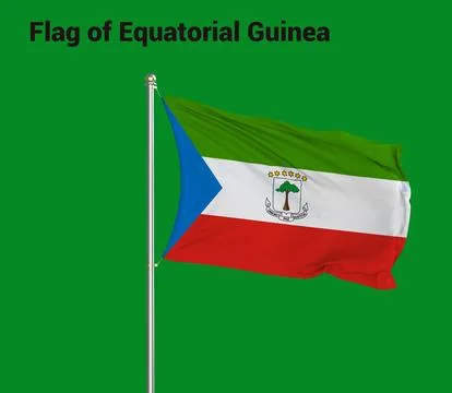 Flag Of Equatorial Guinea, Equatorial Guinea flag, National flag of Equator.. Stock Illustration