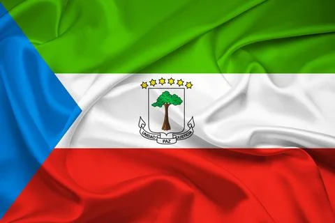 Flag Of Equatorial Guinea, Equatorial Guinea flag, National flag of Equator.. Stock Illustration