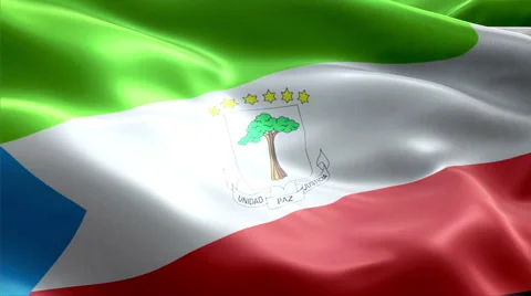 Flag Equatorial Guinea Video stock 47739932