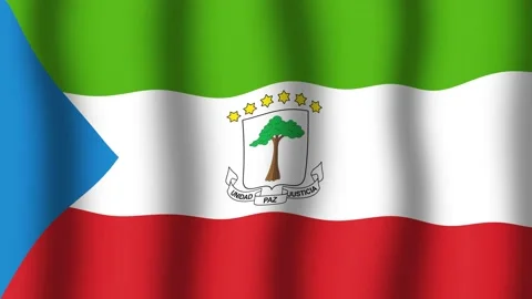 Flag of Equatorial Guinea Stock Footage 175651858