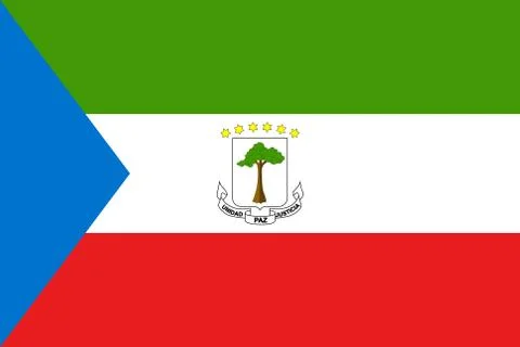 Flag of Equatorial Guinea Stock Illustration
