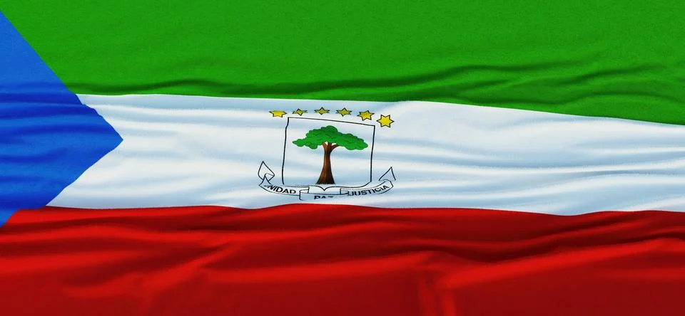 Flag of Equatorial Guinea Stock Illustration
