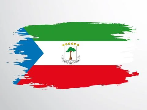 Flag of Equatorial Guinea Stock Illustration