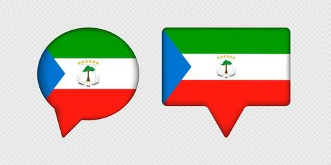 Flag of Equatorial Guinea in speech bubble. Illustrazione stock