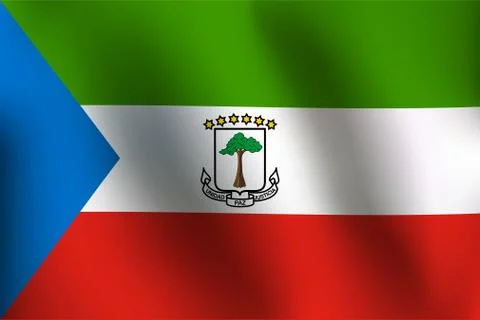 Flag of Equatorial Guinea - Vector Illustration Stock Illustration