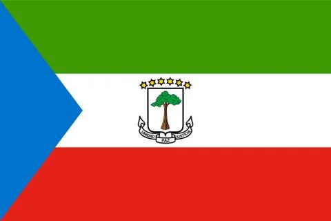 Flag of Equatorial Guinea. Vector illustration Stock Illustration