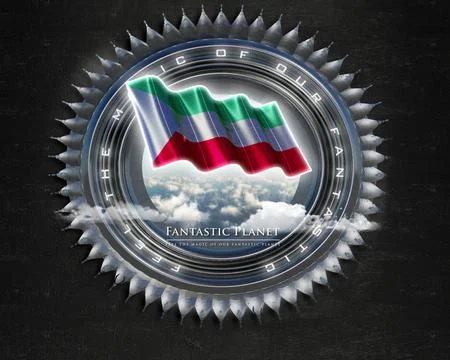 Flag EquGuinea quality designer flag Stock Illustration