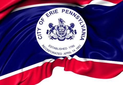 Flag of erie Stock Illustration