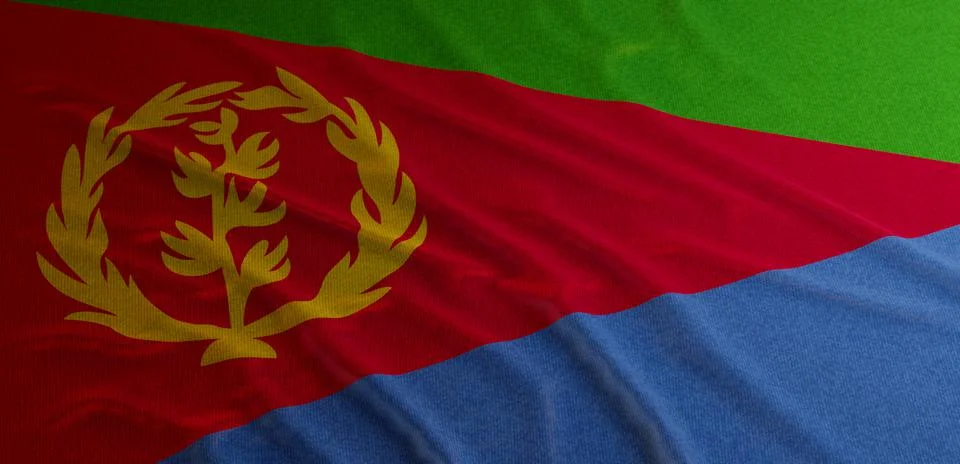 Flag of Eritrea 3D Render Stock-Illustration