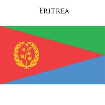Flag of Eritrea against white Stock Illustration