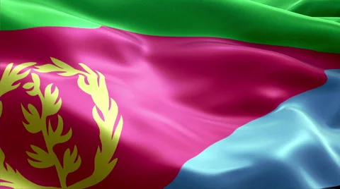 Flag Eritrea Vídeos de archivo 47740145