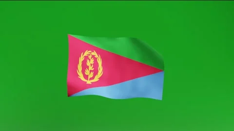Flag of Eritrea Stock Footage 162025654
