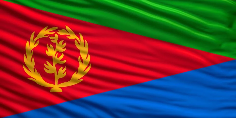 Flag of eritrea Stock Illustration