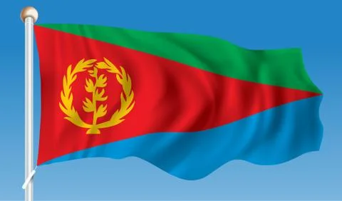 Flag of Eritrea Stock Illustration
