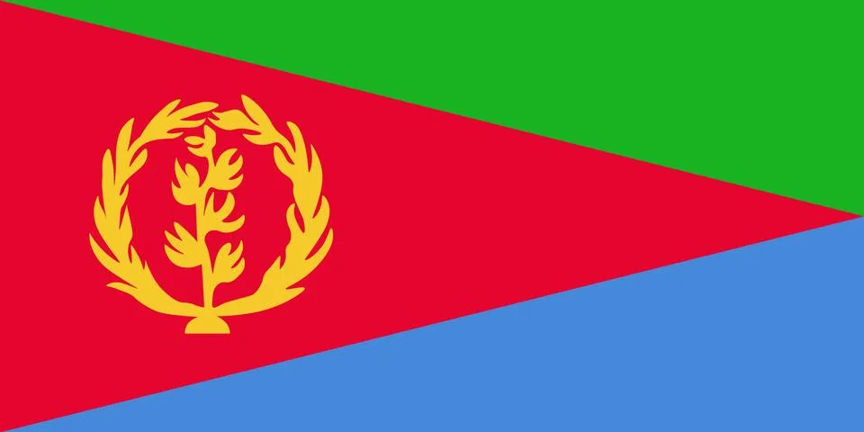 Flag of Eritrea Stock Illustration